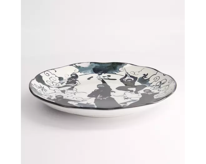Tokyo Design Studio - Asakusa Round Plate 25x3cm Ninja 4pcs