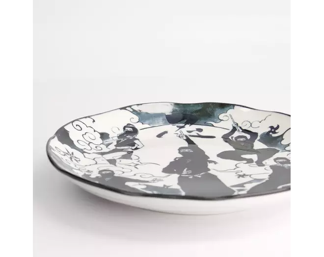 Tokyo Design Studio - Asakusa Round Plate 25x3cm Ninja 4pcs