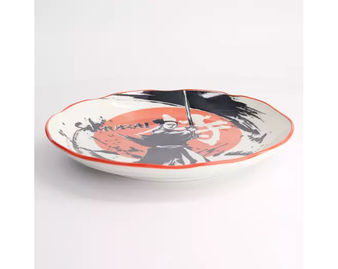 Tokyo Design Studio - Asakusa Round Plate 25x3cm Samurai 4pcs
