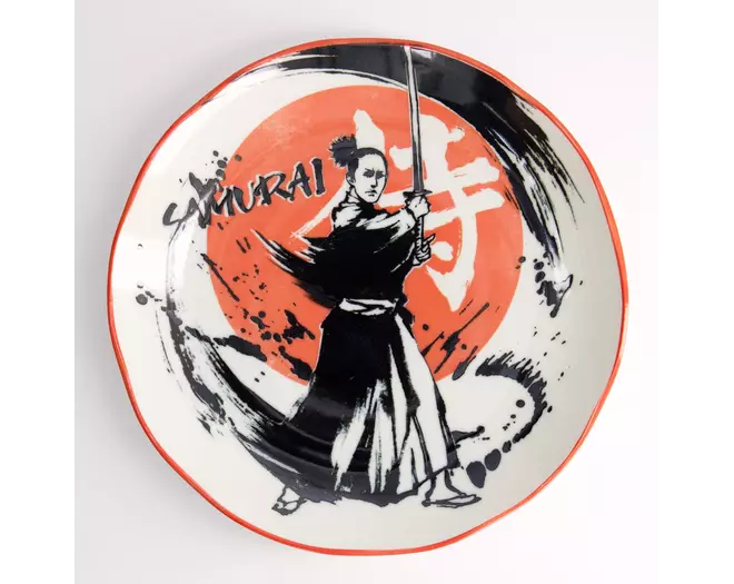 Tokyo Design Studio - Asakusa Round Plate 25x3cm Samurai 4pcs