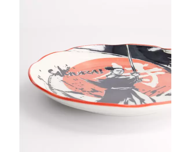 Tokyo Design Studio - Asakusa Round Plate 25x3cm Samurai 4pcs