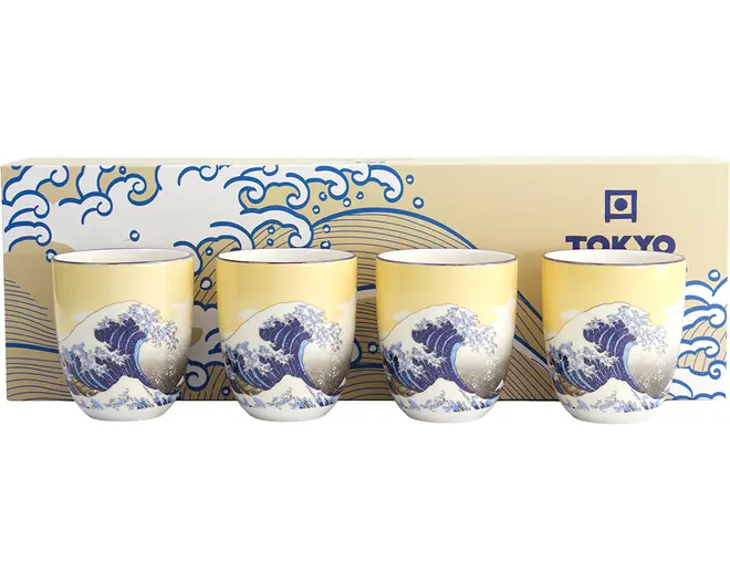 Tokyo Design Studio - Kawaii Hokusai Cup Giftset 4pcs. 7x8cm. 170ml