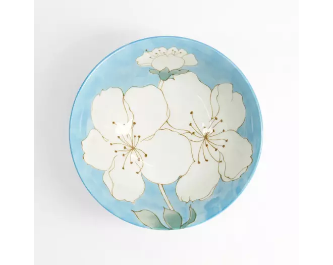 Tokyo Design Studio Sakura Blue Bowl 15x7cm 500ml 6pcs