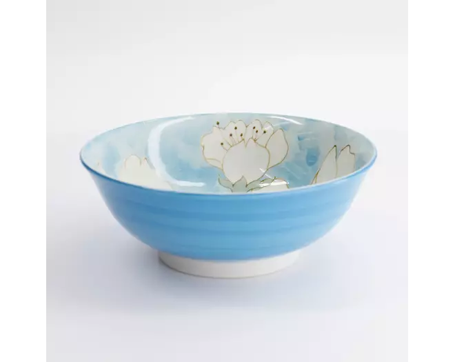 Tokyo Design Studio Sakura Blue Ramen Bowl 19.5x7.5cm 4pcs