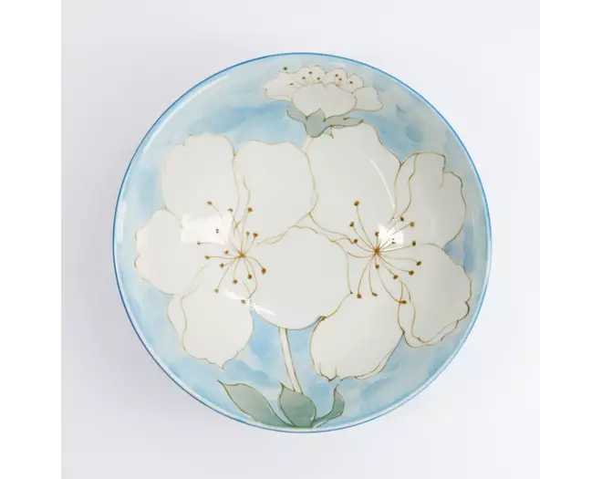 Tokyo Design Studio Sakura Blue Ramen Bowl 19.5x7.5cm 4pcs