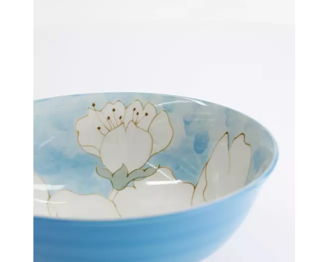 Tokyo Design Studio Sakura Blue Ramen Bowl 19.5x7.5cm 4pcs