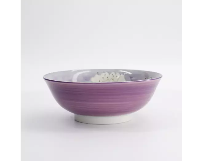 Tokyo Design Studio Sakura Purple Ramen Bowl 19.5x7.5cm 4pcs