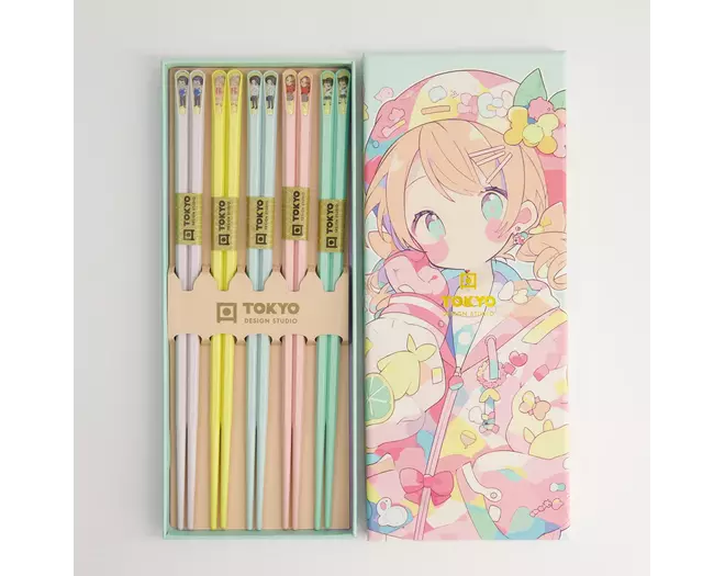 Tokyo Design Studio - Chopstick Giftset/5 Anime 10 sets