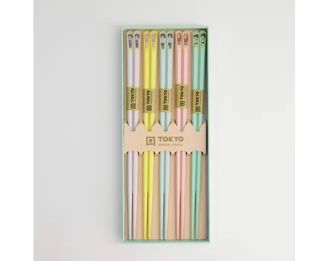 Tokyo Design Studio - Chopstick Giftset/5 Anime 10 sets