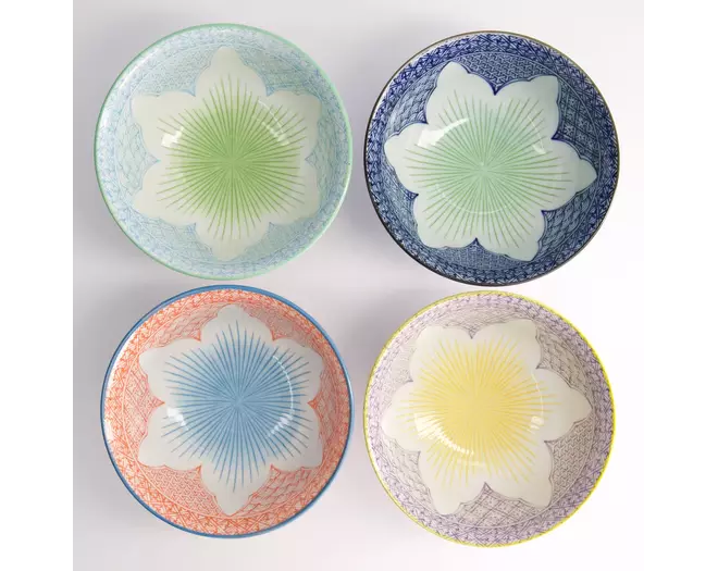 Tokyo Design Studio - Lily Flower Bowl Giftset 4pcs 14.8x6.8cm 550ml 1 set