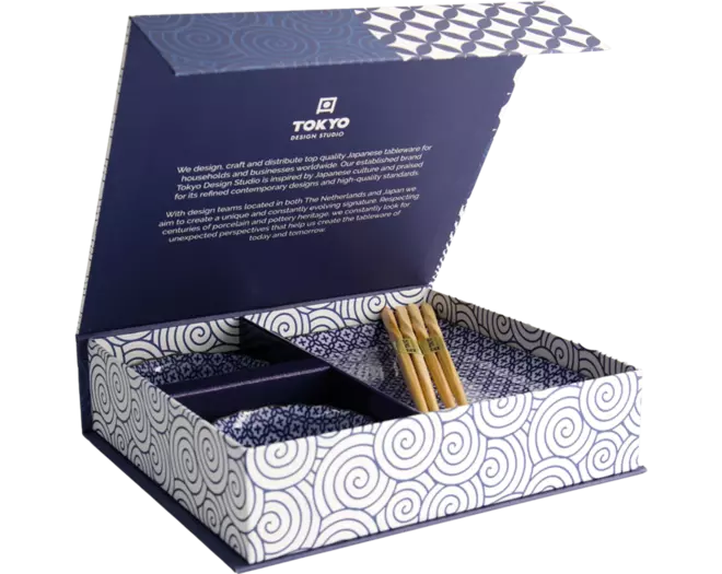 Tokyo Design Studio - Sushi Plate Giftset Sashiko 4pcs