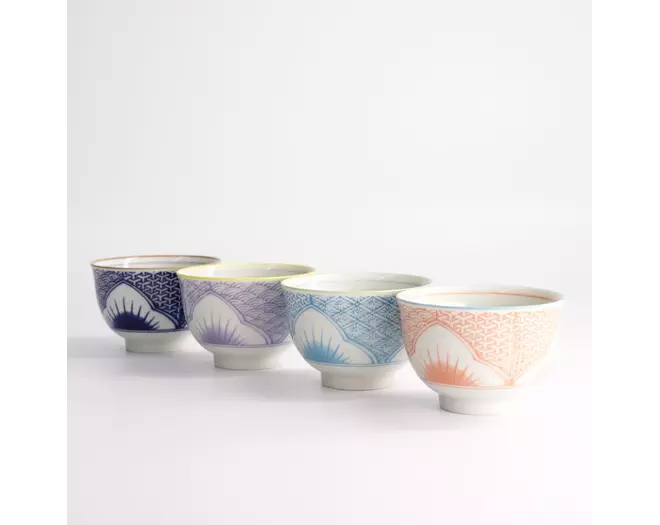 Tokyo Design Studio - Lily Flower Cup 4pcs Giftset 8.4x5.5cm 150ml 1 set