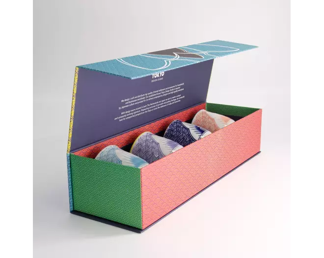 Tokyo Design Studio - Lily Flower Cup 4pcs Giftset 7.8x8.2cm 250ml 1 set