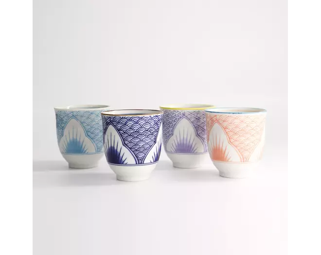 Tokyo Design Studio - Lily Flower Cup 4pcs Giftset 7.8x8.2cm 250ml 1 set