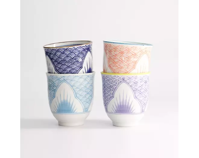 Tokyo Design Studio - Lily Flower Cup 4pcs Giftset 7.8x8.2cm 250ml 1 set