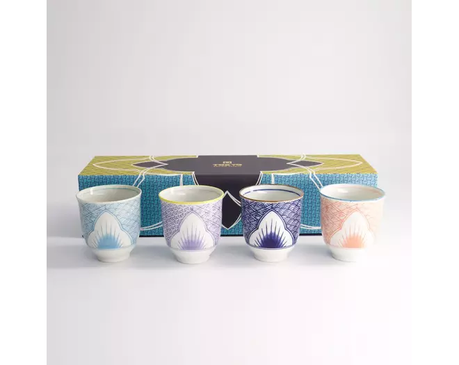 Tokyo Design Studio - Lily Flower Cup 4pcs Giftset 7.8x8.2cm 250ml 1 set