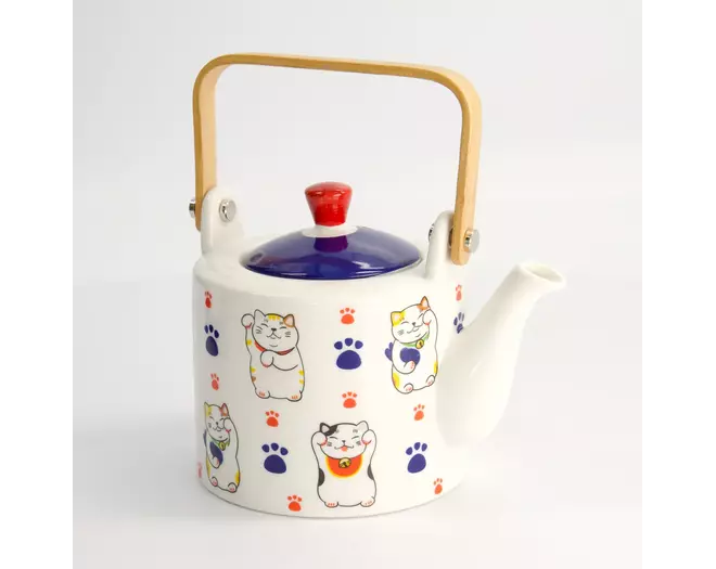Tokyo Design Studio - Kawaii Lucky Cat Tea Pot Giftset 800ml 1pc