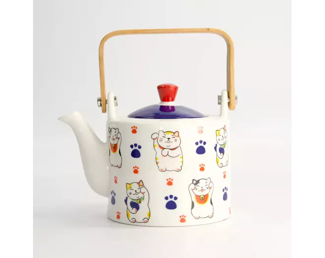 Tokyo Design Studio - Kawaii Lucky Cat Tea Pot Giftset 800ml 1pc
