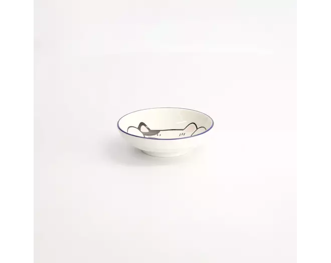 Tokyo Design Studio - Kawaii Lucky Cat Sauce Plate 9x2.5cm White 6pcs