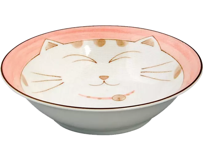 Tokyo Design Studio - Kawaii Bowl Lucky Cat Pink 450ml