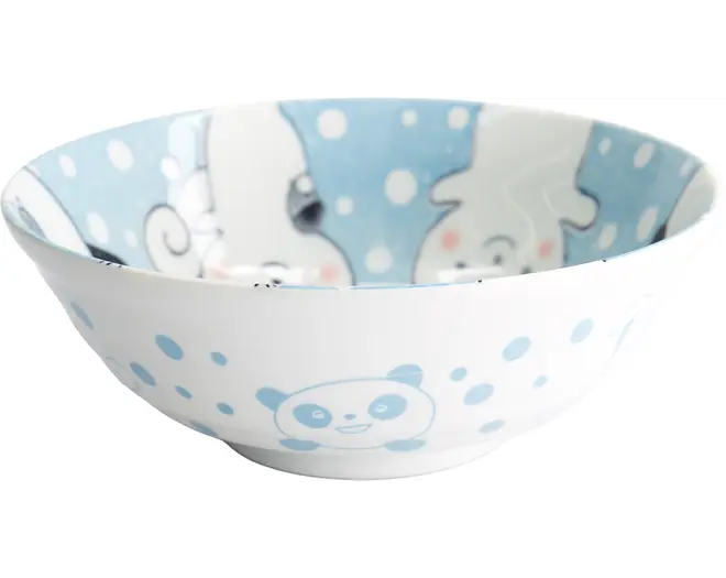 Tokyo Design Studio - Kawaii Animals Ramen Bowl 21x7.8cm. Blue 1000ml