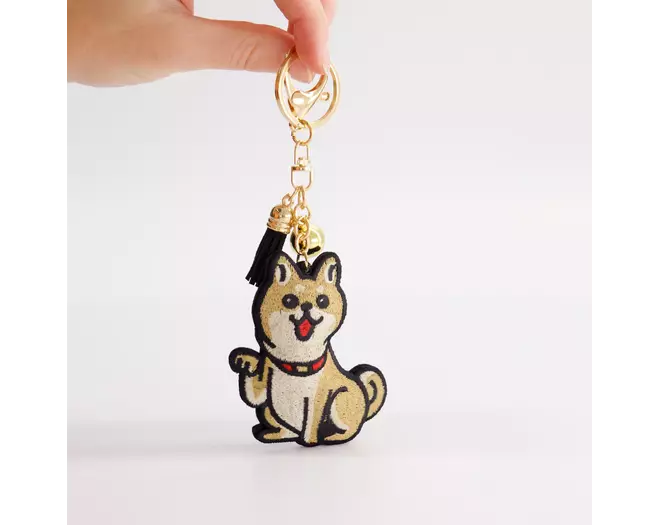 Tokyo Design Studio - Patch Keychain Shiba-Dog 1pc