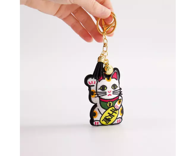 Tokyo Design Studio - Patch Keychain Lucky Cat  1pc