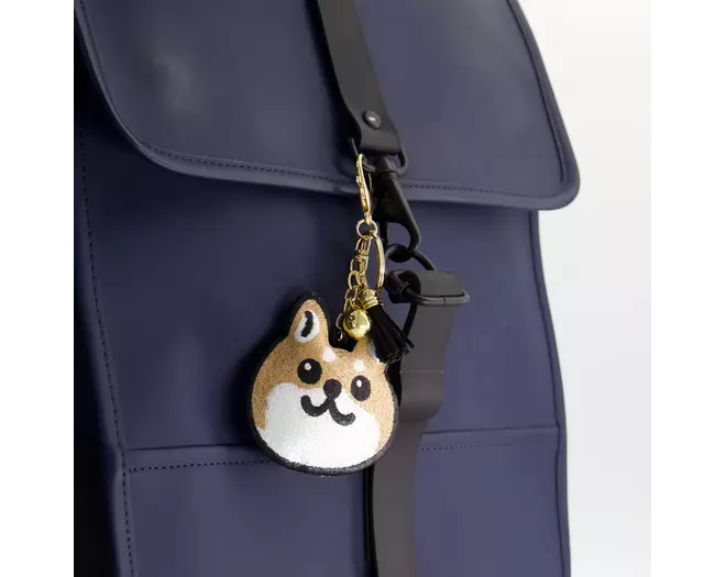 Tokyo Design Studio - Patch Keychain Shiba-Dog Face 1pc