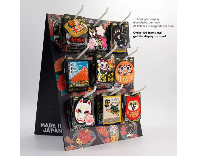 Tokyo Design Studio - Display for Keychains and Patches Incl. 18 Hooks 1pc