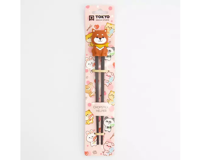 Tokyo Design Studio - Children Chopsticks Shiba Brown 22cm 6pcs