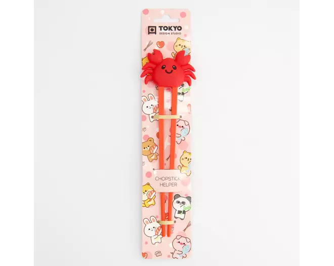 Tokyo Design Studio - Children Chopsticks Crab Red 22cm 6pcs