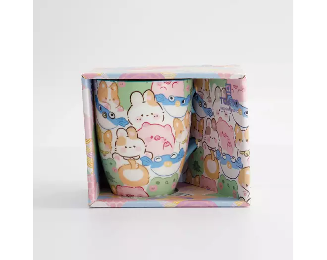 Tokyo Design Studio - Kawaii Animals Mug W/Giftbox 8.5x10.2cm 340ml 6pcs
