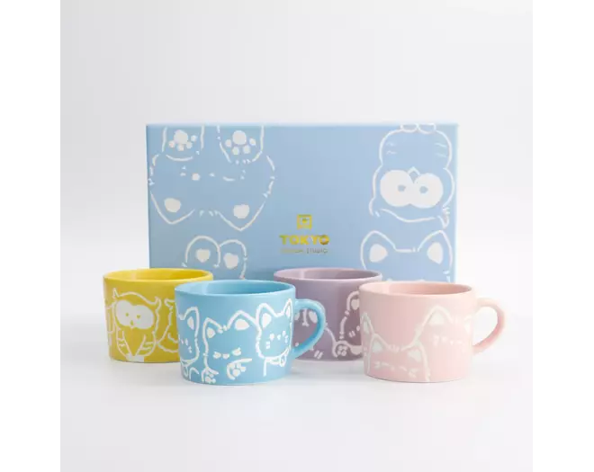Tokyo Design Studio - Kawaii Animals Mug 4pcs Giftset 8x6cm 2 sets