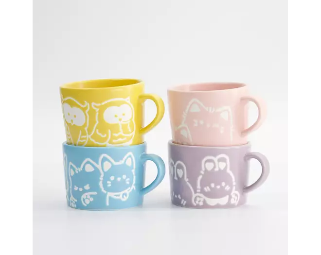 Tokyo Design Studio - Kawaii Animals Mug 4pcs Giftset 8x6cm 2 sets