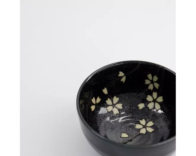 Tokyo Design Studio - Sakura Bowl 12.5x7cm Black 450ml 6pcs