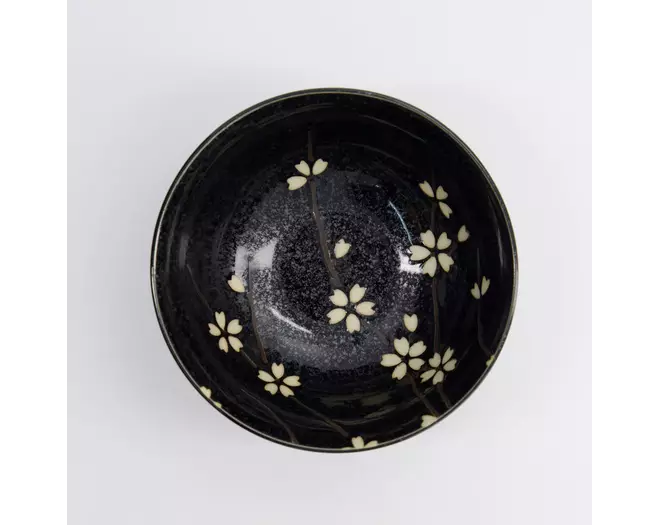 Tokyo Design Studio - Sakura Bowl 15.3x7.5cm Black 650ml 6pcs