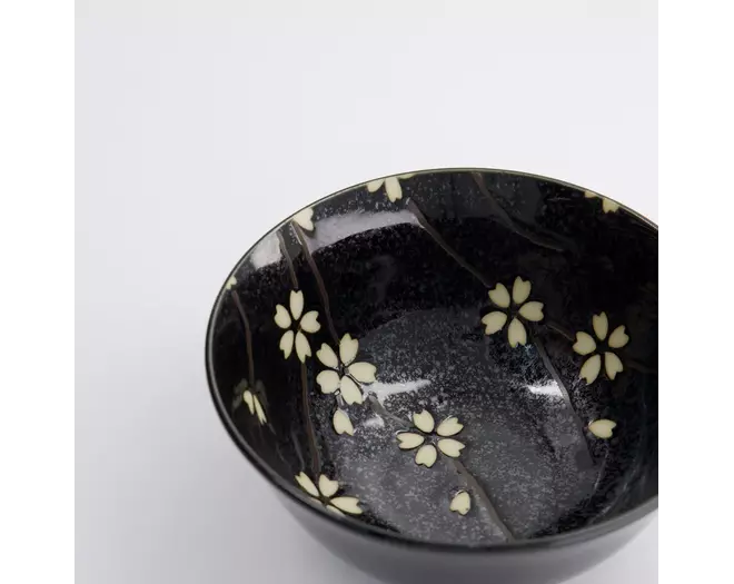 Tokyo Design Studio - Sakura Bowl 15.3x7.5cm Black 650ml 6pcs
