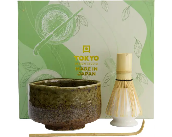 Tokyo Design Studio - Matcha Giftset Green/Brown 12x7.5cm. 4pcs