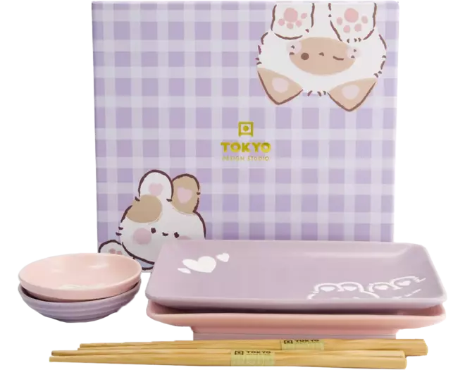 Tokyo Design Studio - Kawaii Sushi Giftset Rabbit/Cat 6pcs