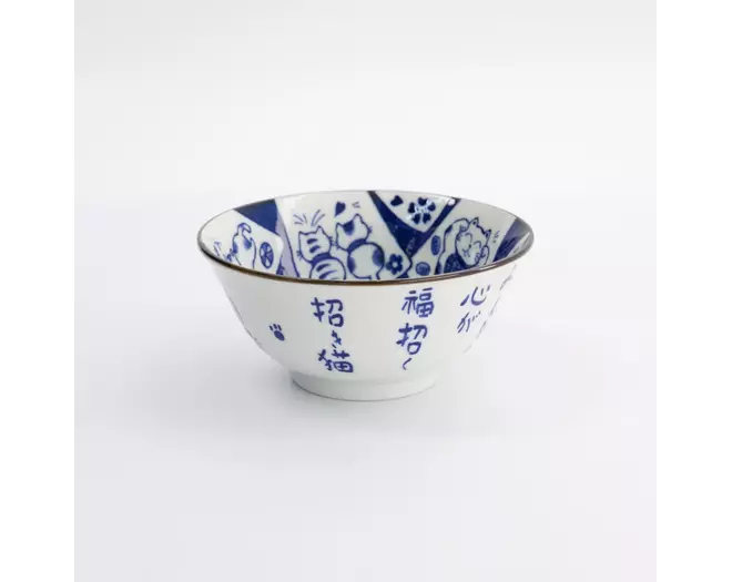 Tokyo Design Studio - Kawaii Tayo Bowl Cat Neko 14.9x6.7cm 500ml 6pcs