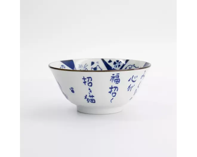 Tokyo Design Studio - Kawaii Tayo Bowl Cat Neko 14.9x6.7cm 500ml 6pcs