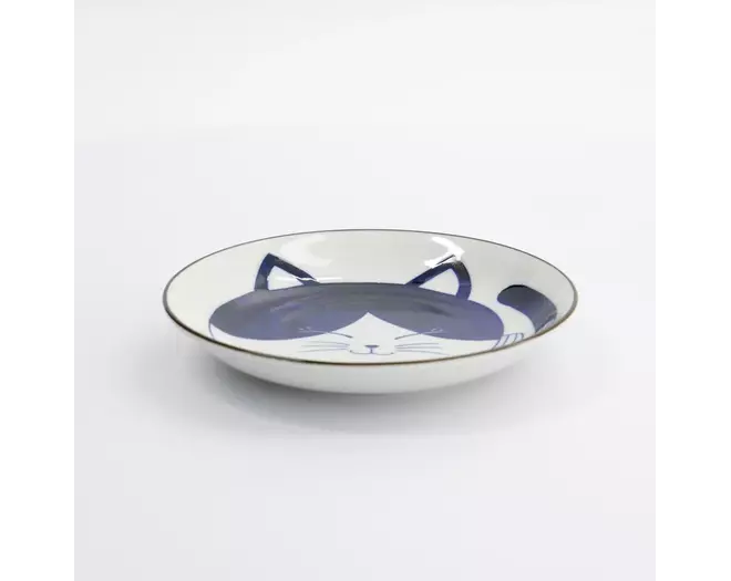 Tokyo Design Studio - Kawaii Round Plate Cat Neko 16.7x2.8cm 6pcs