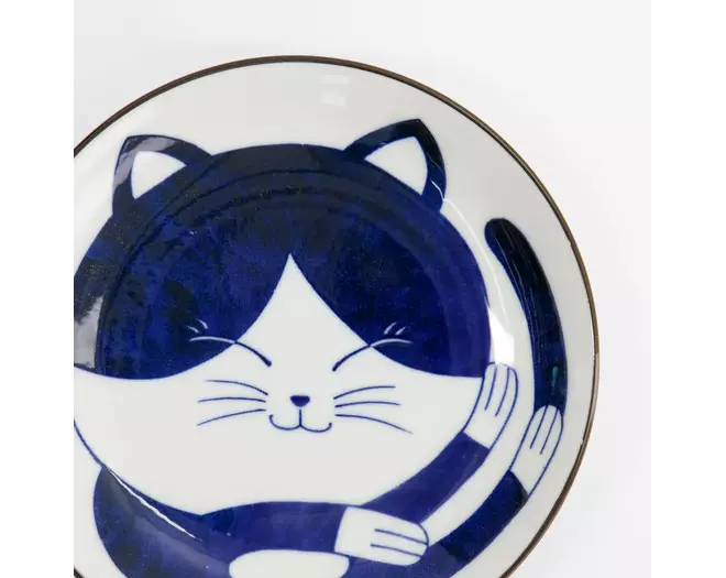 Tokyo Design Studio - Kawaii Round Plate Cat Neko 16.7x2.8cm 6pcs