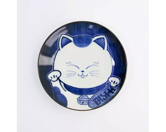 Tokyo Design Studio - Kawaii Round Plate Cat Neko 16.7x2.8cm F 6pcs