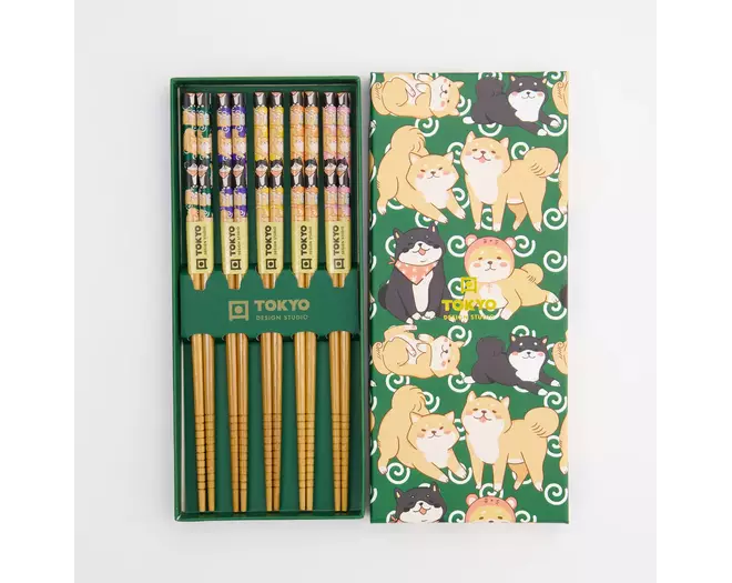 Tokyo Design Studio - Chopstick Giftset/5 Shiba 10 sets