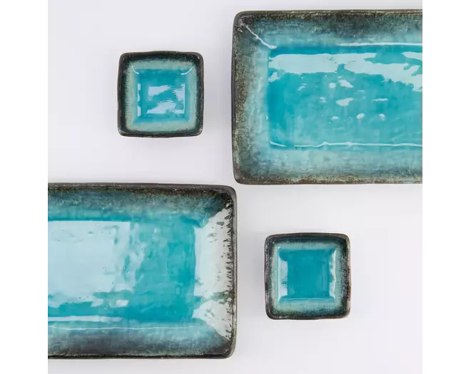 Tokyo Design Studio - Sushi Giftset Yamasaku Sky Blue 6pcs 21.5x14cm & 7.3x2.8cm 1 set