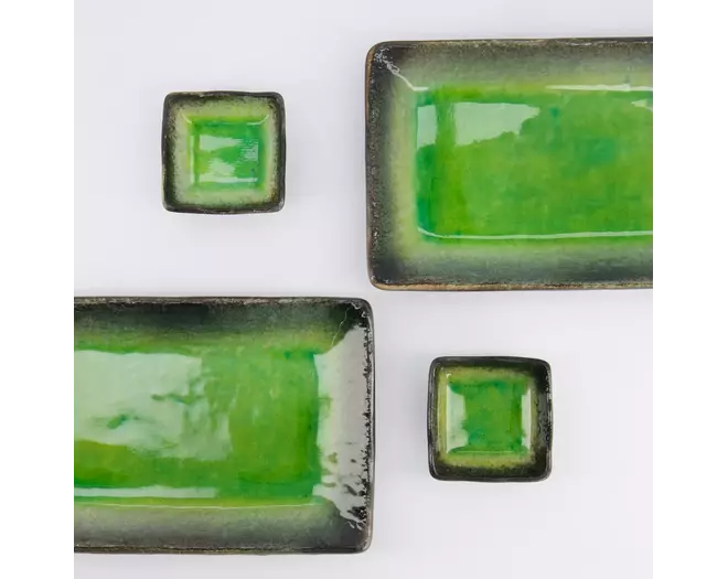 Tokyo Design Studio - Sushi Giftset Yamasaku Hiwa Green 6pcs 21.5x14cm & 7.3x2.8cm 1 set