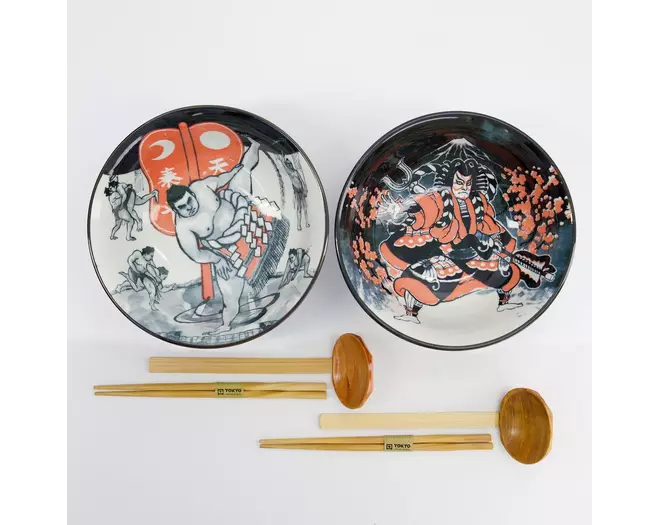 Tokyo Design Studio - Asakusa 6pcs. Ramen Giftset 20.5x8cm 1250ml. B  1 set
