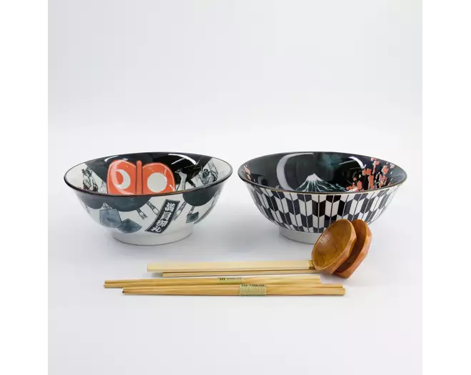 Tokyo Design Studio - Asakusa 6pcs. Ramen Giftset 20.5x8cm 1250ml. B  1 set