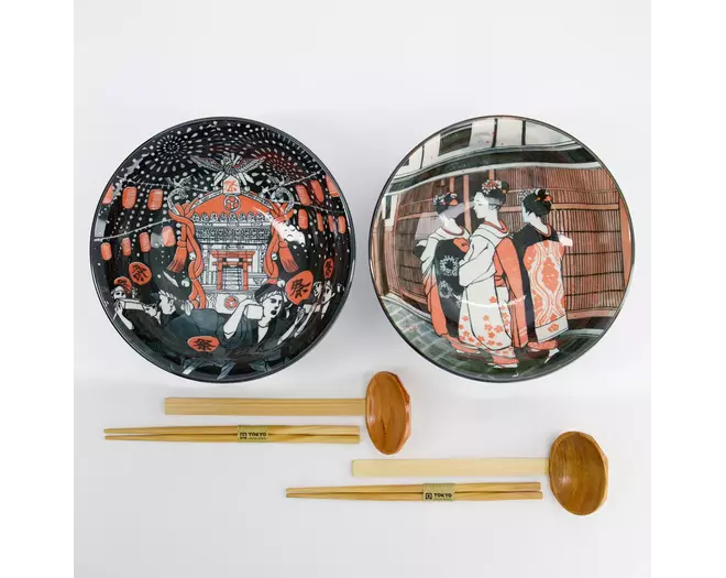 Tokyo Design Studio - Asakusa 6pcs. Ramen Giftset 20.5x8cm 1250ml C 1 set